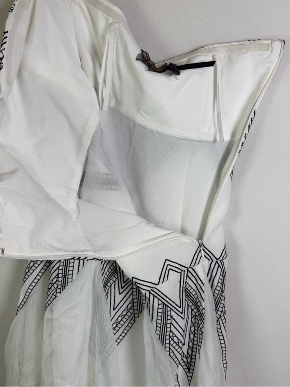 Free People Womens Sz 4 Strapless White Embroidered Fit Flare Mini Party Dress - Picture 6 of 15